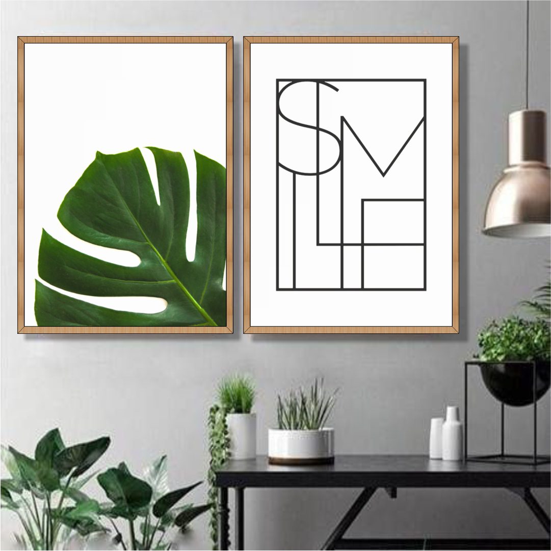 Conjunto com 2 Quadros com Frase e Costela de Adão