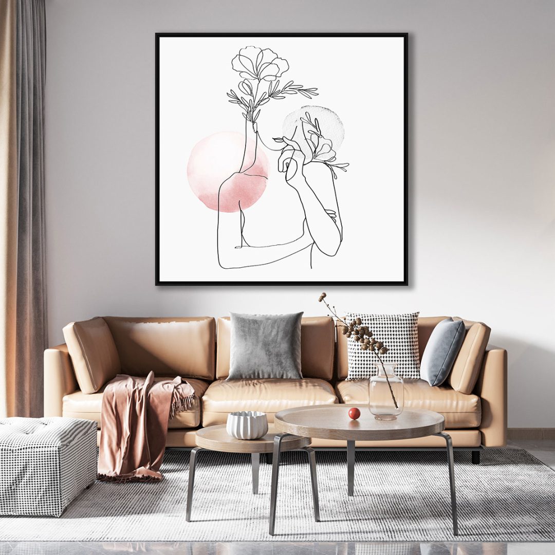 Quadro Com Traços Finos de Mulher