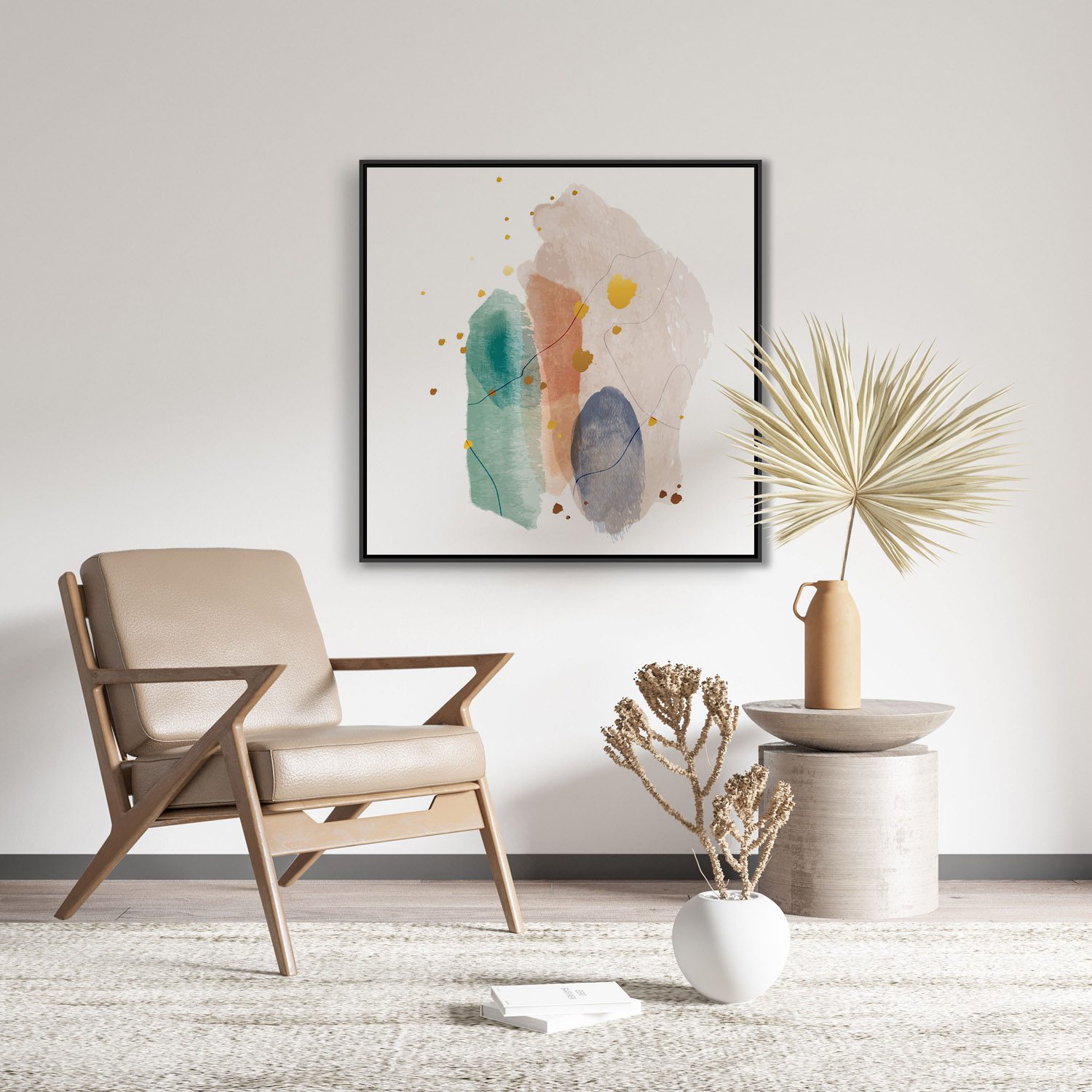 Quadro Abstrato em Aquarela