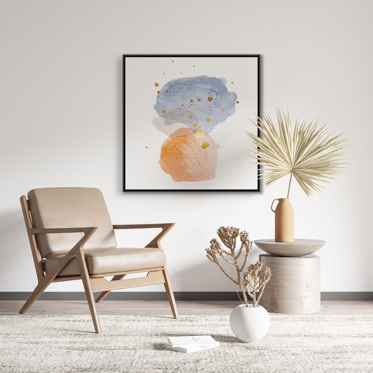 Quadro Abstrato em Aquarela