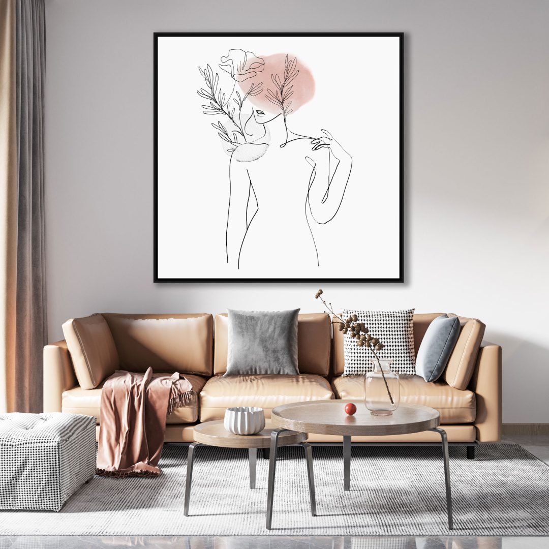 Quadro Com Traços Finos de Mulher