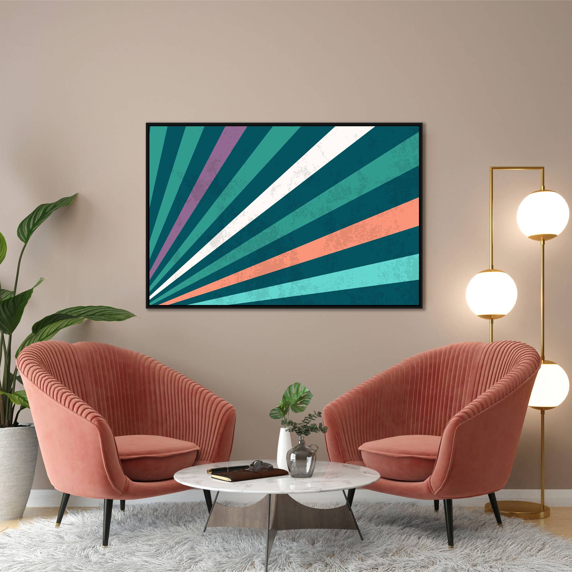 Quadro Decorativo Geométrico Verde