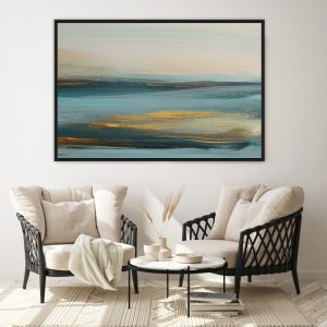 Quadro Abstrato com Detalhe em Dourado