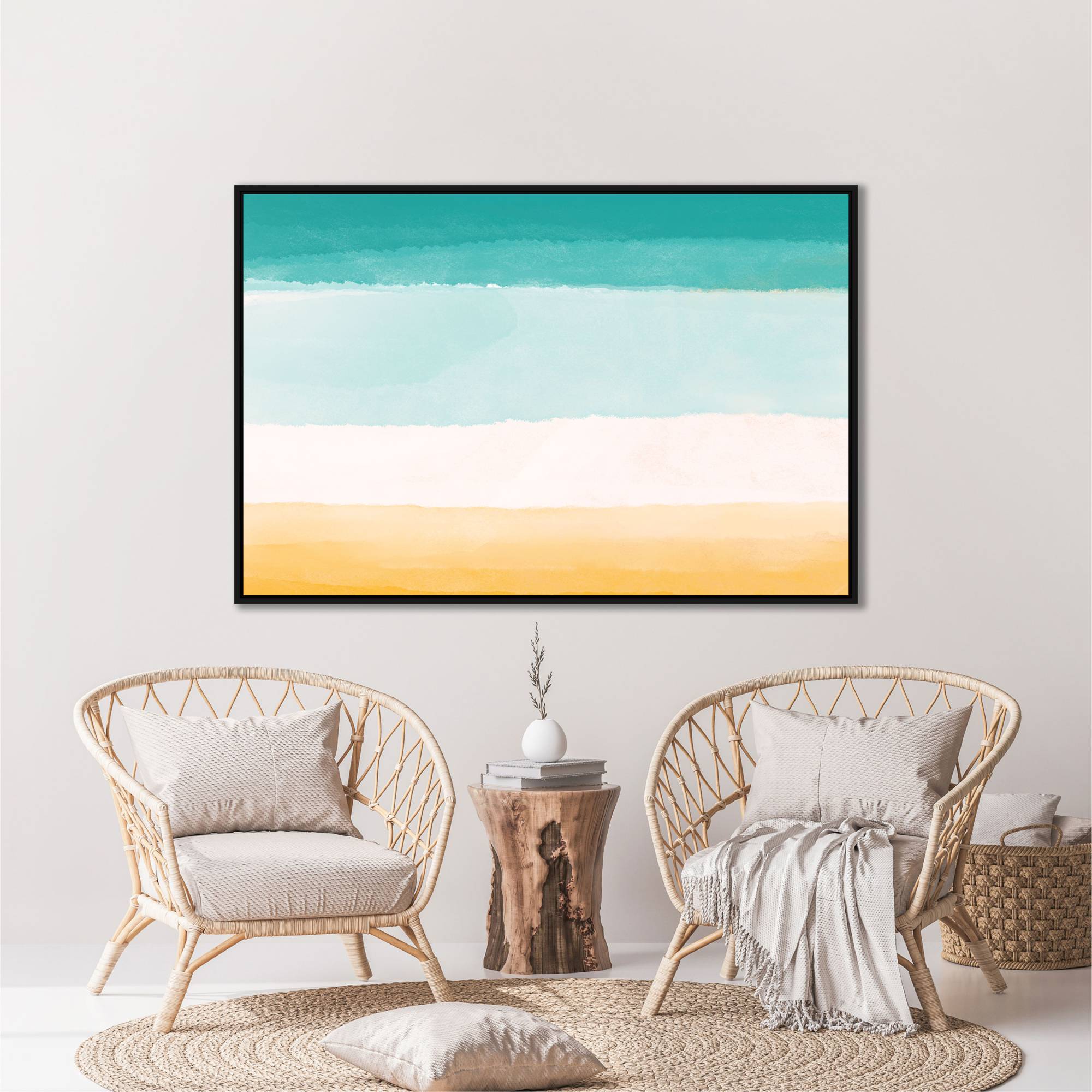 Quadro Abstrato com Nuances de Cor