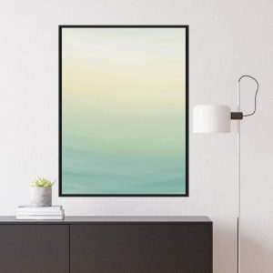 Quadro Abstrato Degradê Verde Mint