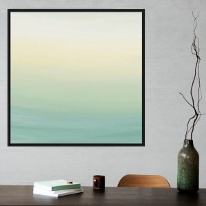 Quadro Abstrato Degradê Verde Mint
