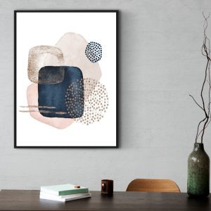 Quadro Abstrato em Aquarela