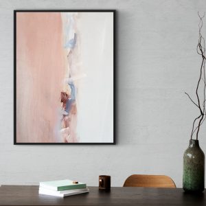 Quadro Abstrato em Tons de Rosé