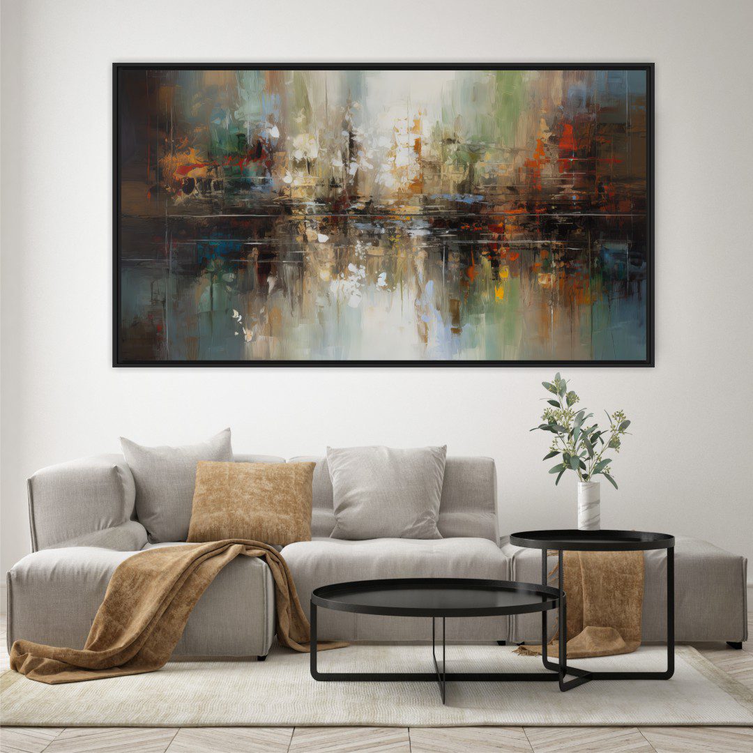 Quadro Abstrato Espelhado Colorido