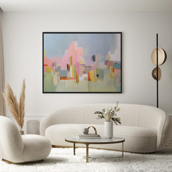 Quadro com Pintura Abstrata Colorida