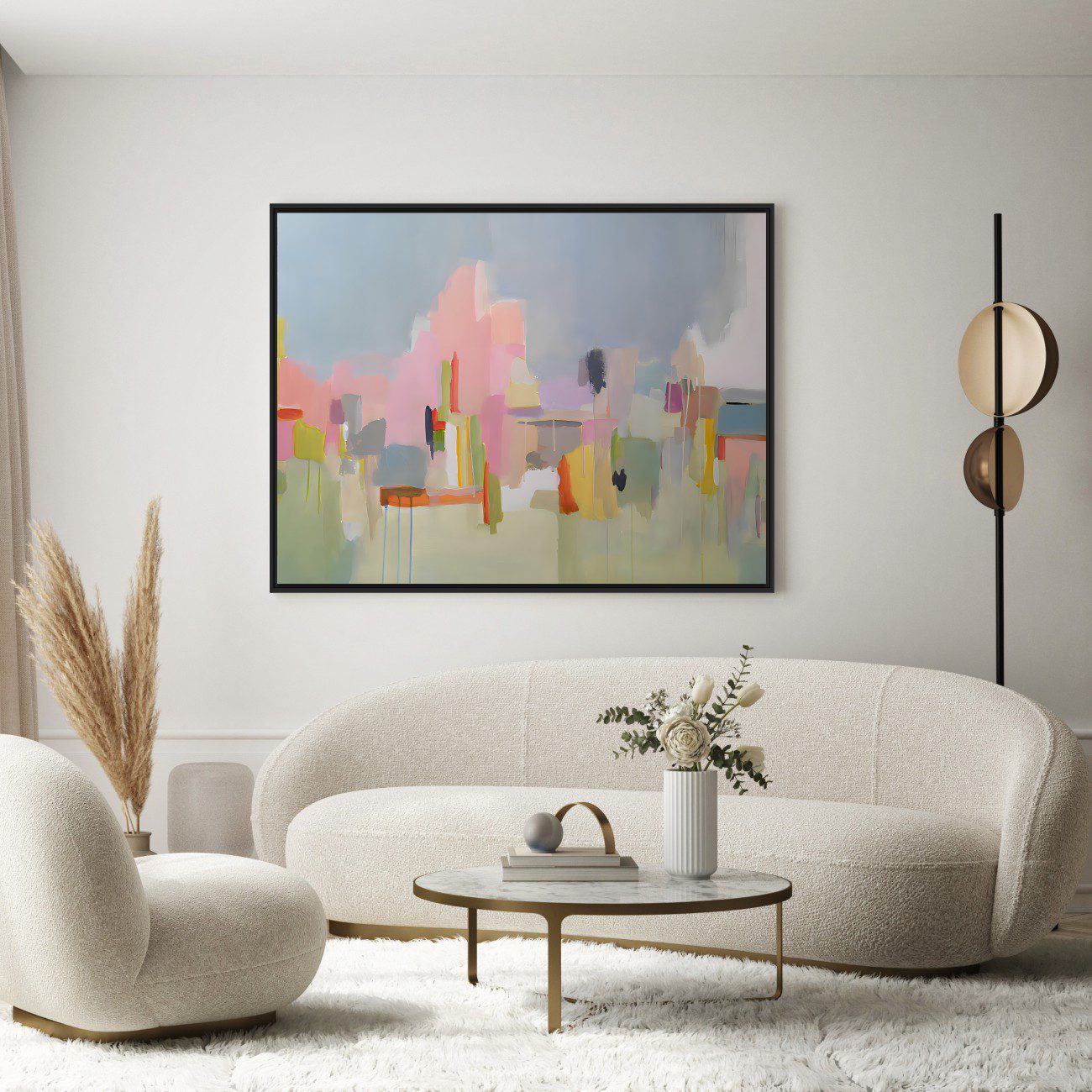 Quadro com Pintura Abstrata Colorida