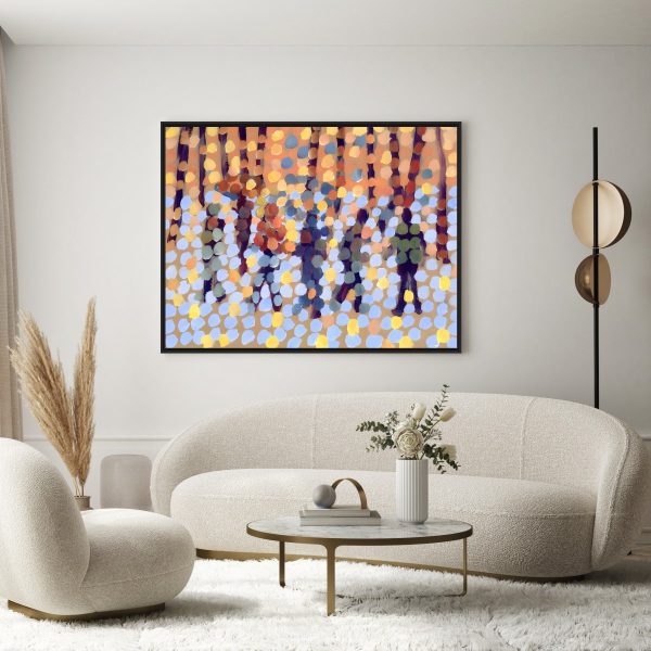 Quadro com Pintura Abstrata de Pessoas