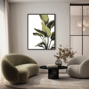 Quadro com Pintura de Folhas