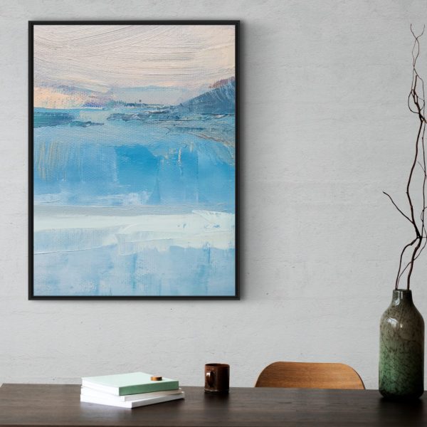 Quadro Decorativo Pintura Abstrata Azul