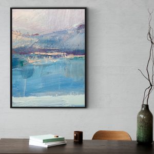 Quadro Decorativo Pintura Abstrata Azul
