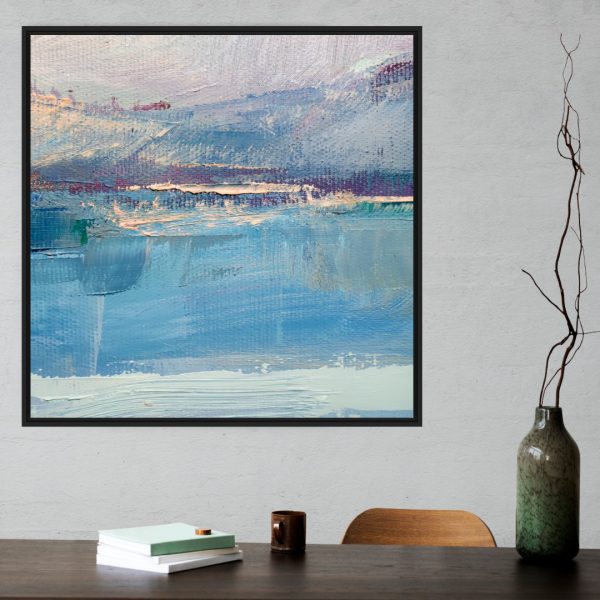 Quadro Decorativo Pintura Abstrata Azul
