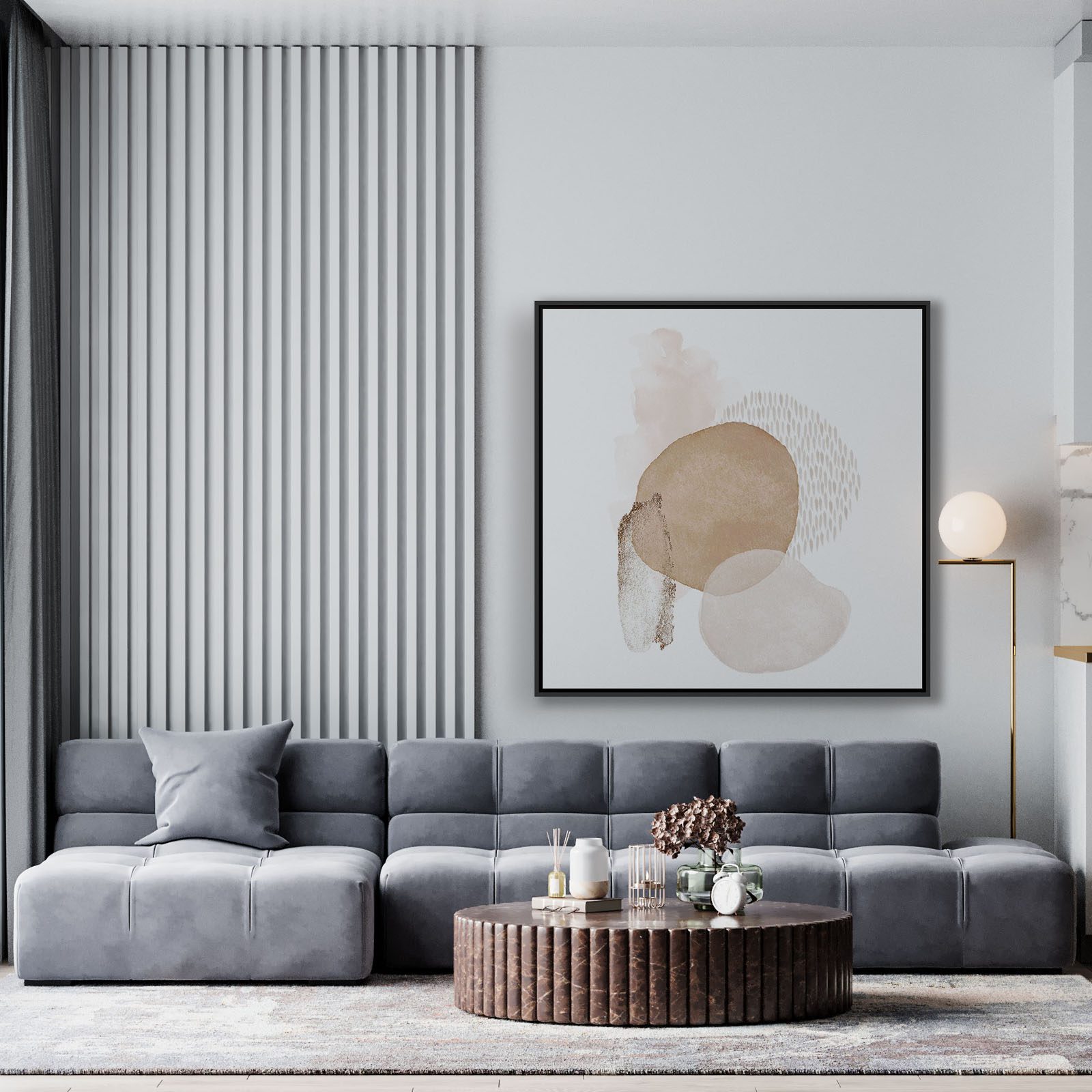 Quadro Abstrato em Aquarela