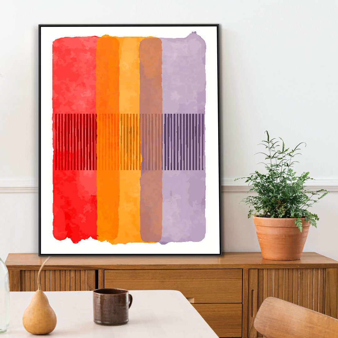 Quadro Abstrato Geométrico Colorido