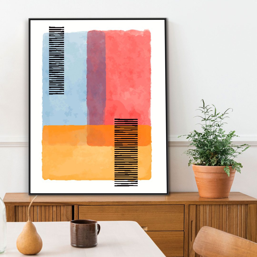 Quadro Abstrato Geométrico Colorido