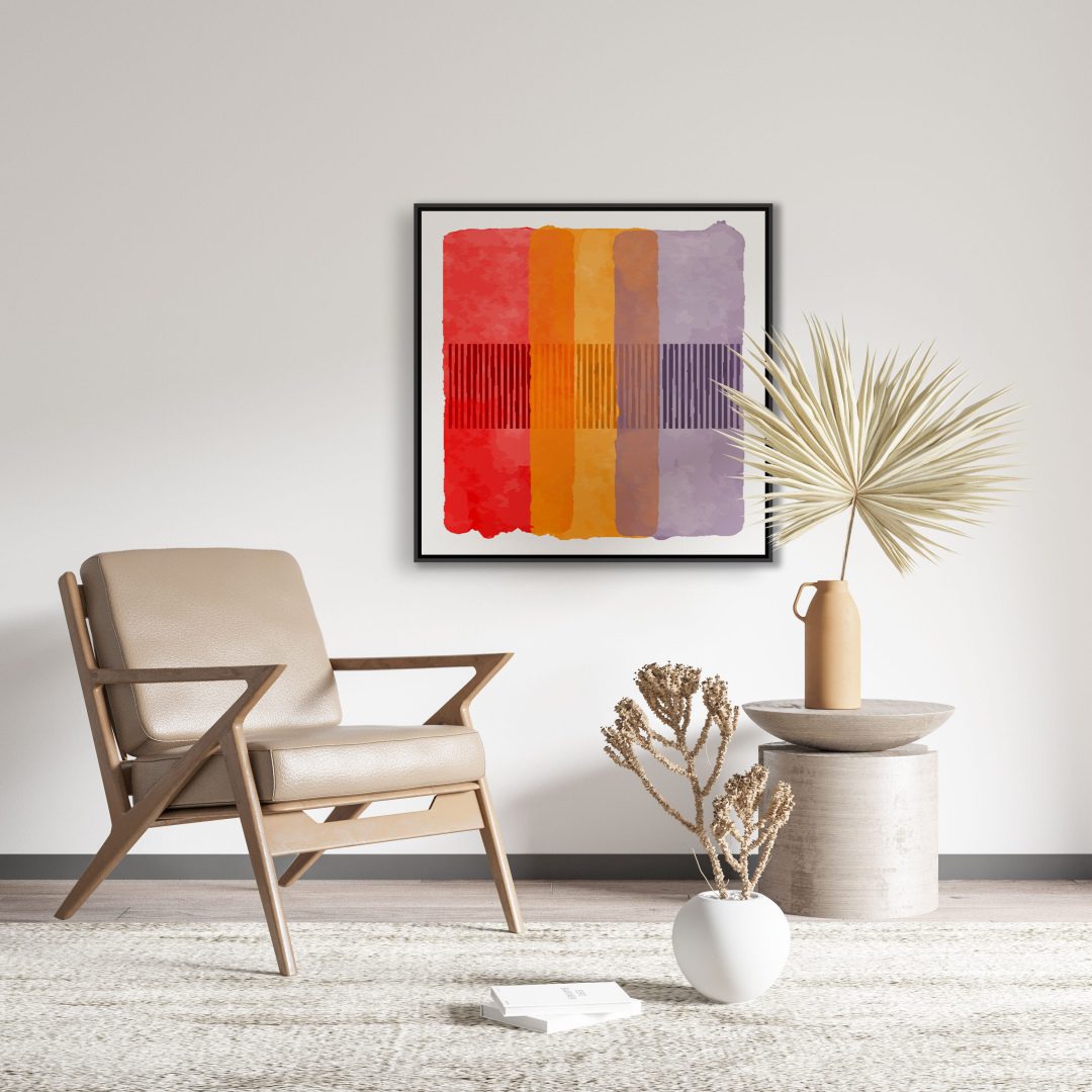 Quadro Abstrato Geométrico Colorido