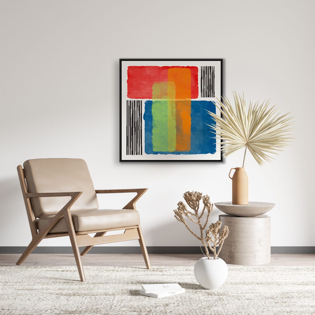 Quadro Abstrato Geométrico Colorido