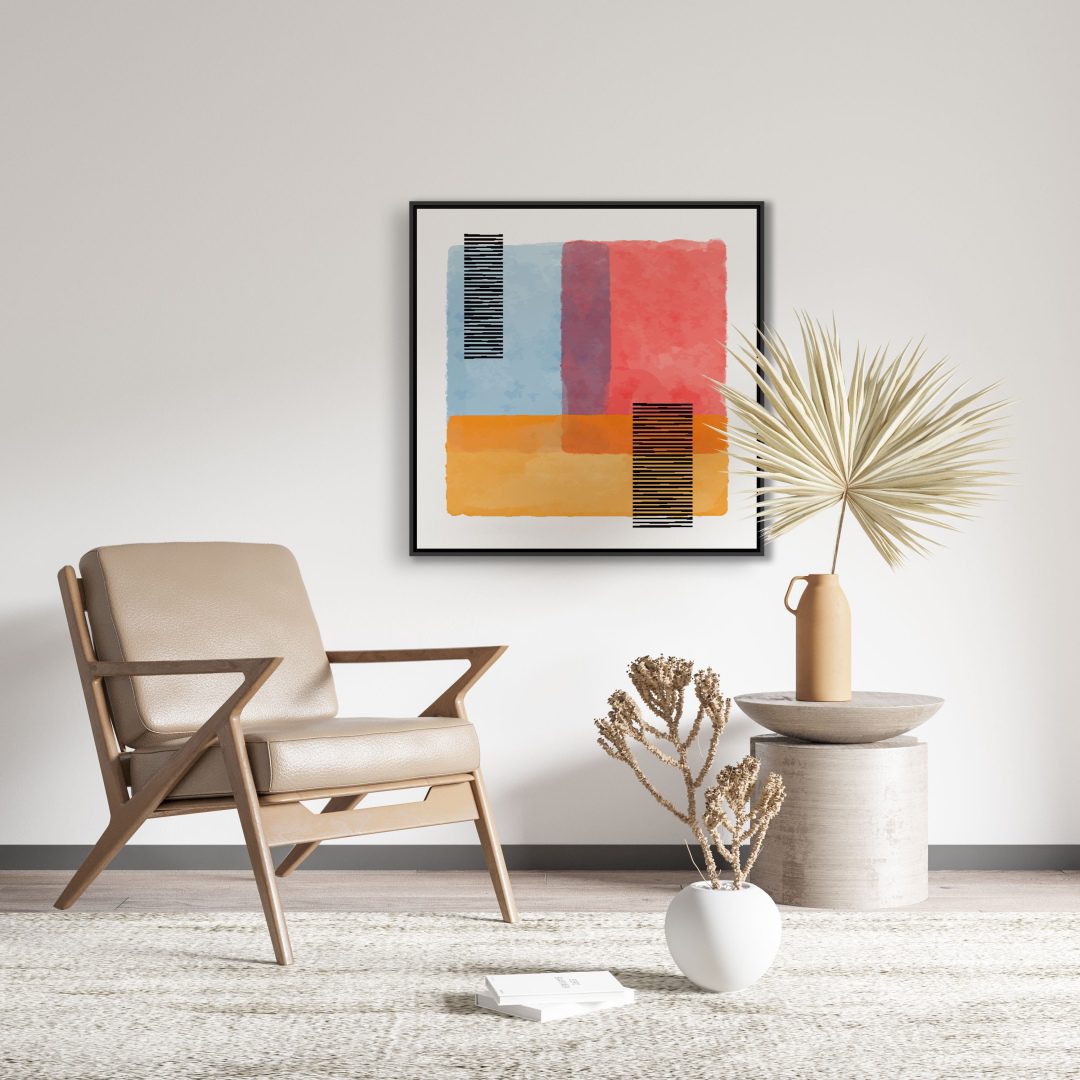 Quadro Abstrato Geométrico Colorido