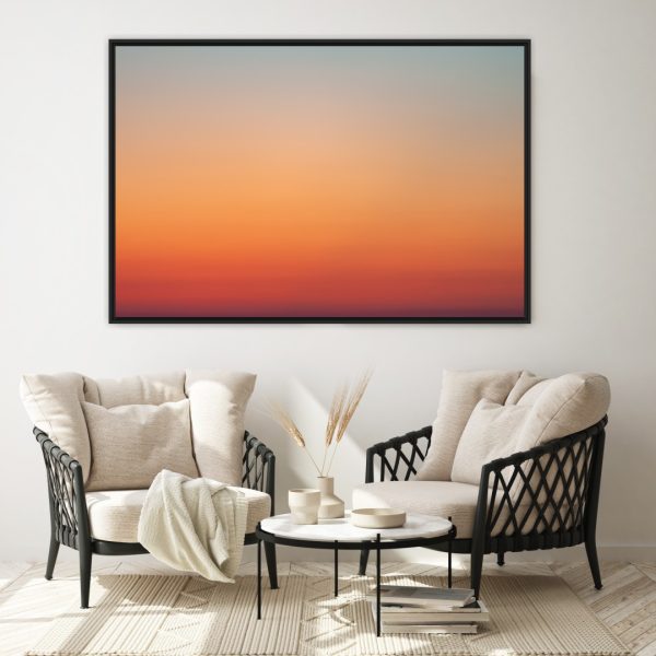 Quadro com Degrade em Tons de Vermelho e Laranja