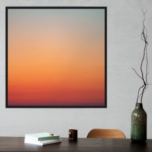 Quadro com Degrade em Tons de Vermelho e Laranja
