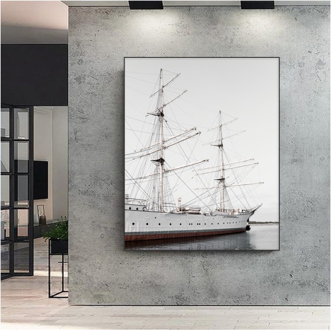 Quadro Barco Veleiro no Mar