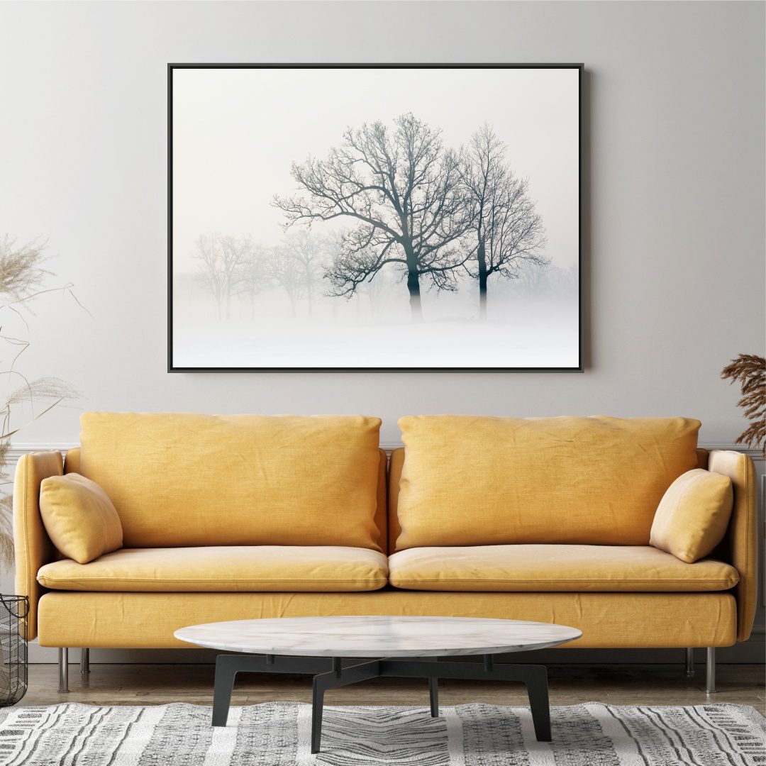 Quadro com Árvore em Preto e Branco