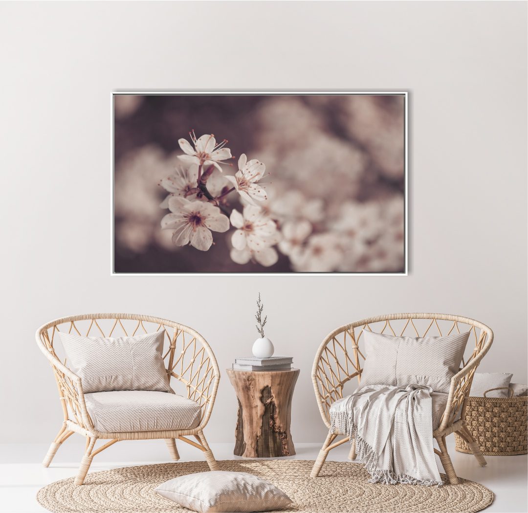 Quadro com Fotografia de Flor de Cerejeira