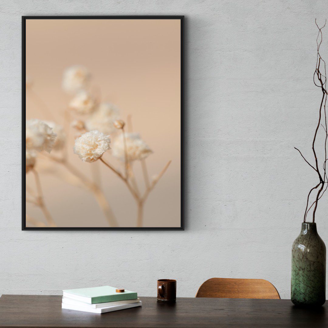 Quadro com Fotografia de  Flores Secas