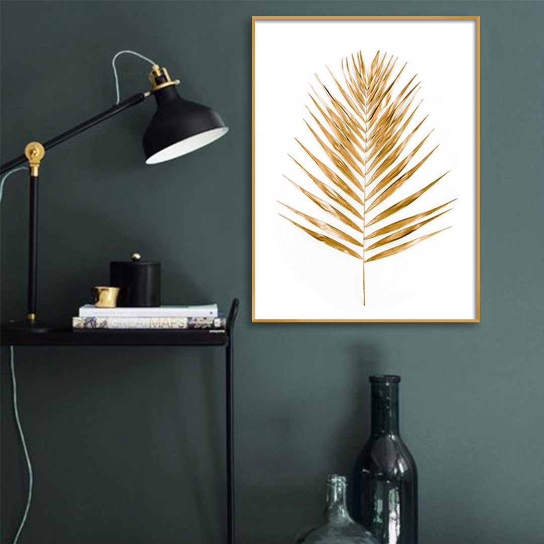 Quadro Decorativo com Folha Dourada