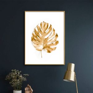 Quadro Decorativo com Folha Dourada