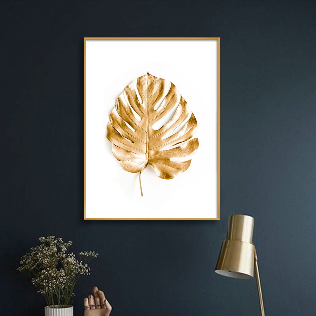 Quadro Decorativo com Folha Dourada