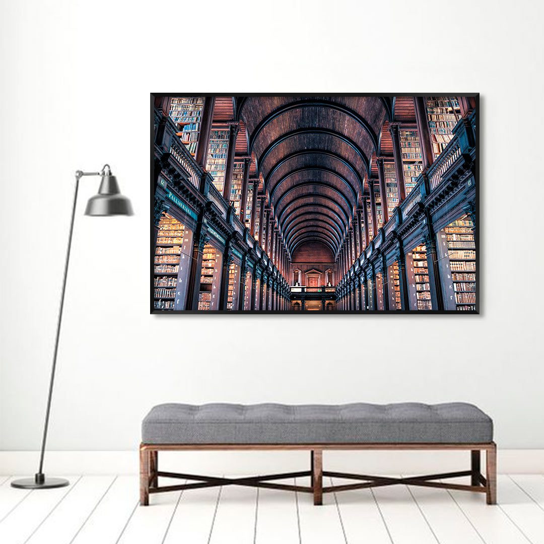 Quadro com Fotografia da Biblioteca Trinity College