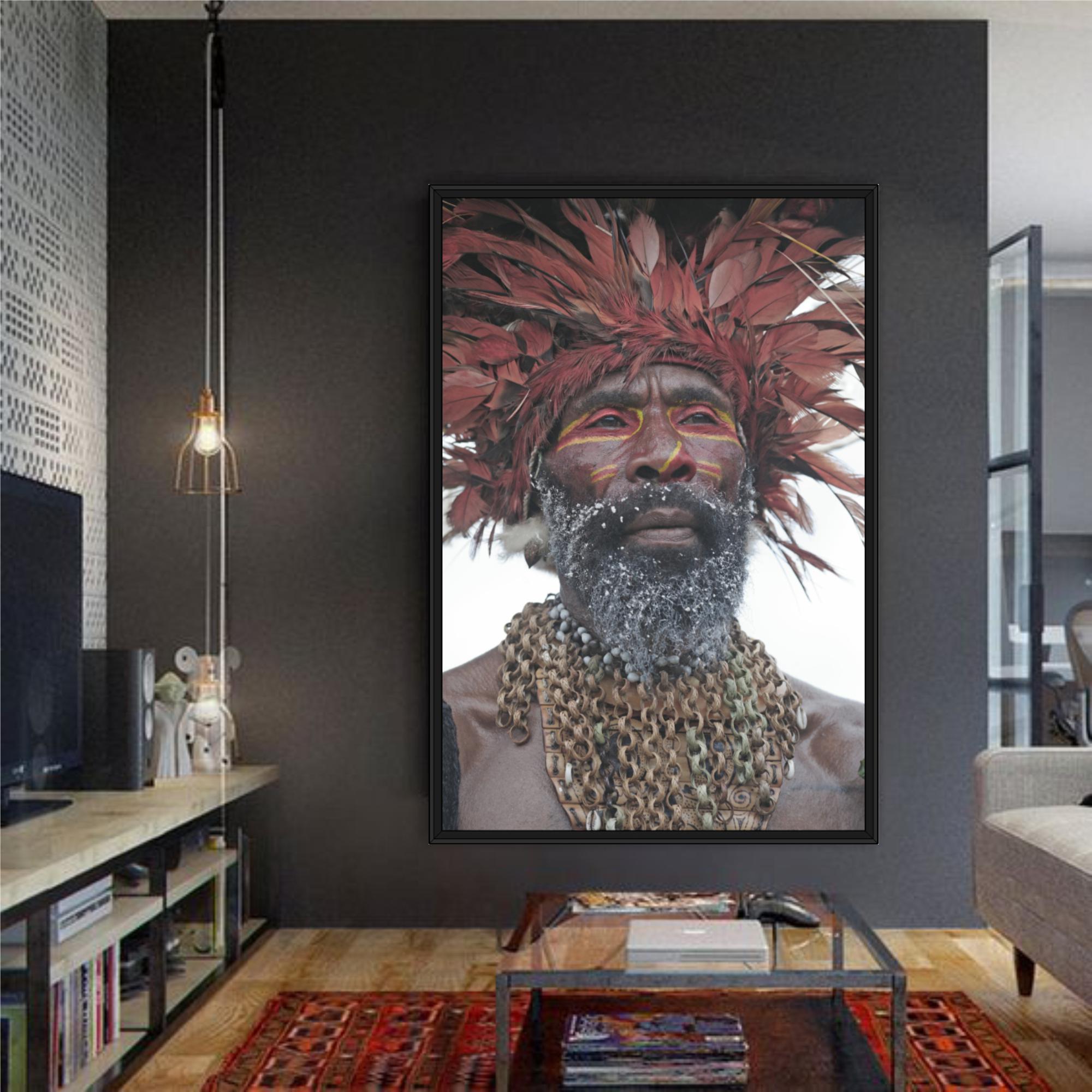 Quadro com Fotografia de Índio