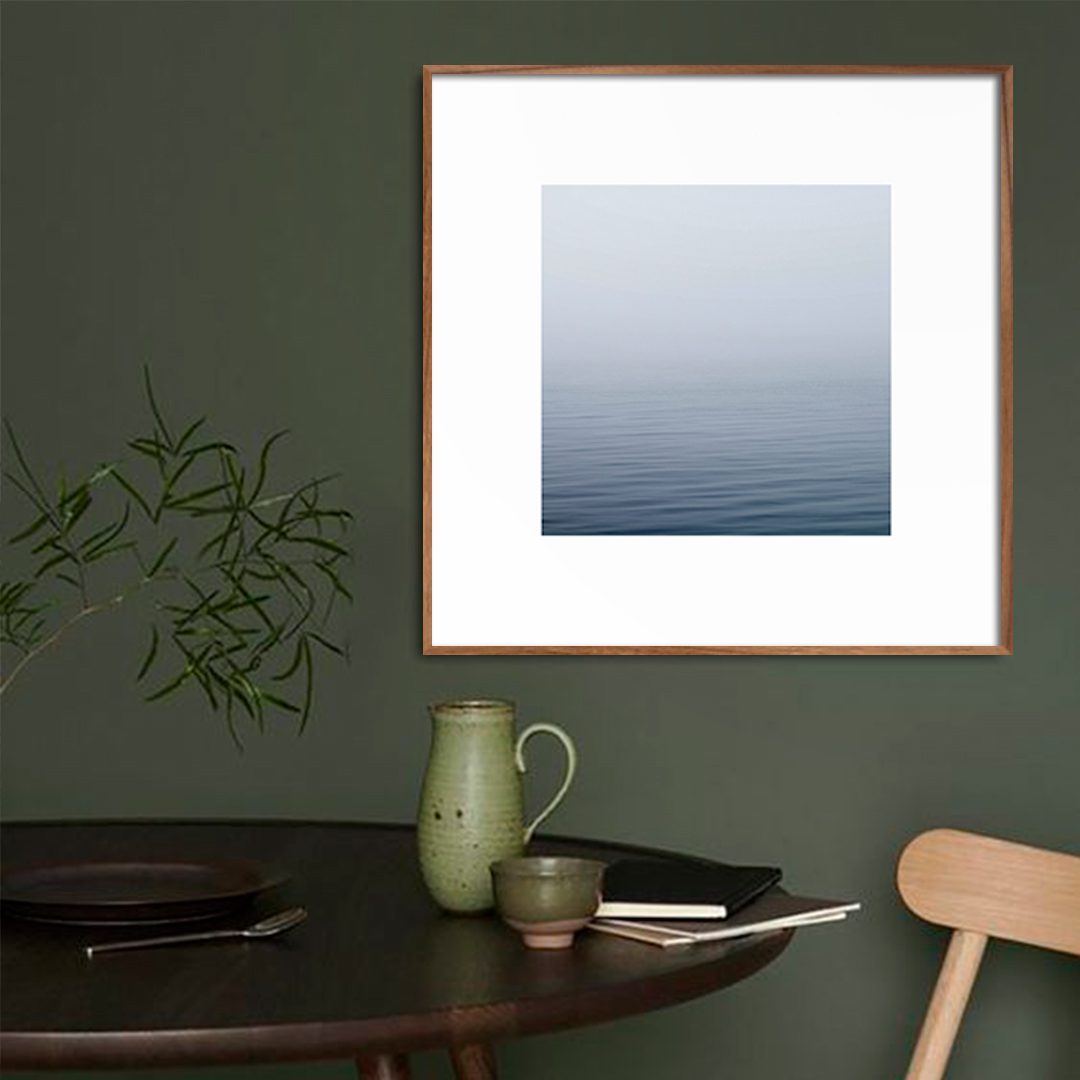 Quadro com Fotografia de Mar e Borda Branca