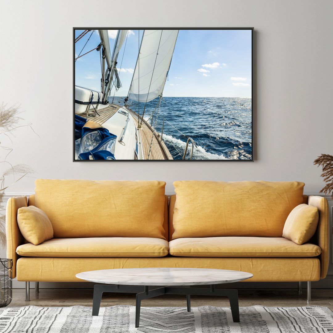 Quadro com Fotografia de Veleiro em Alto Mar