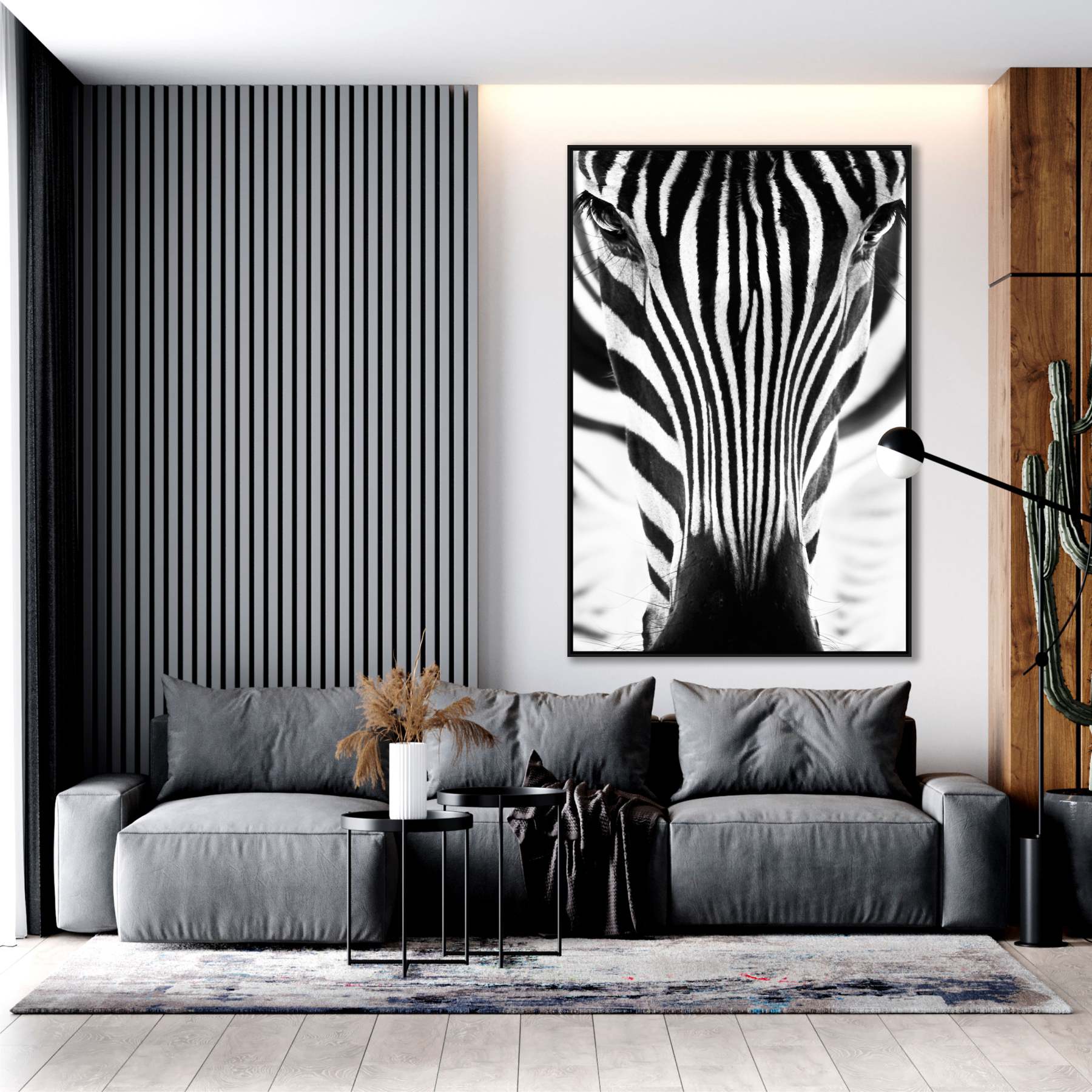Quadro com Fotografia de Zebra