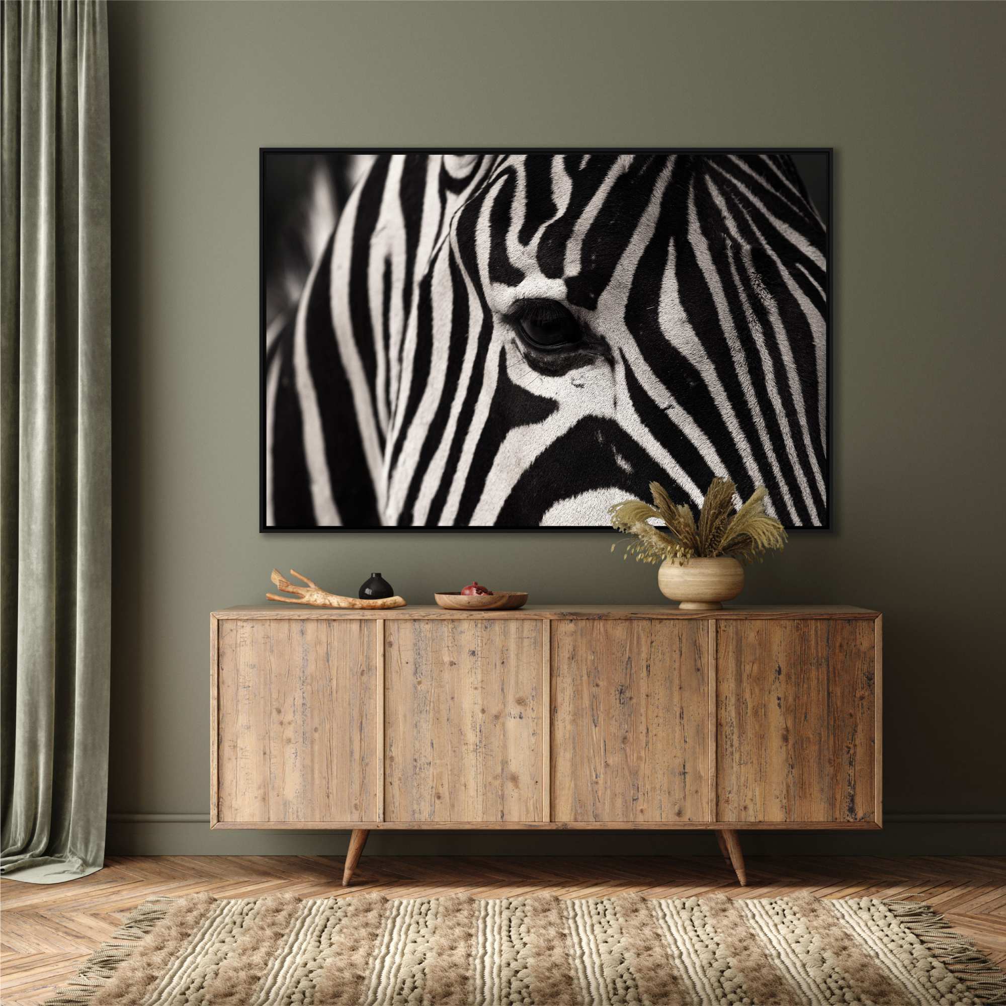 Quadro com Fotografia de Zebra