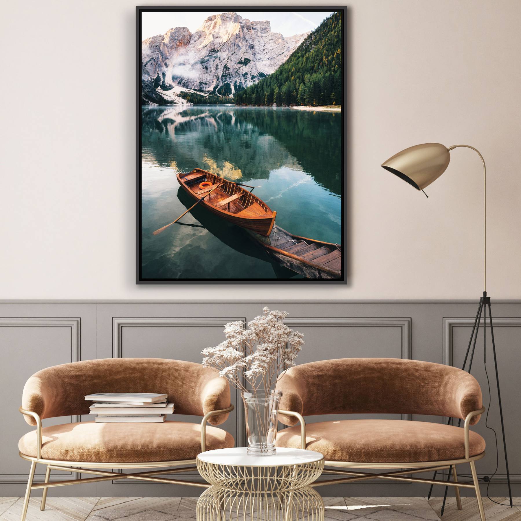 Quadro Decorativo Fotografia Lago Field - Canadá