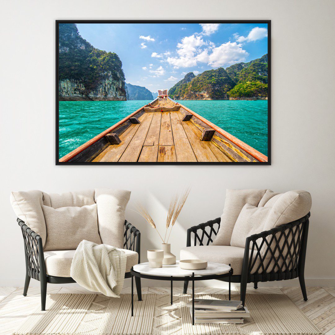 Quadro com Paisagem de Lago e Montanhas - Parque Nacional de Khao Sok/Tailândia