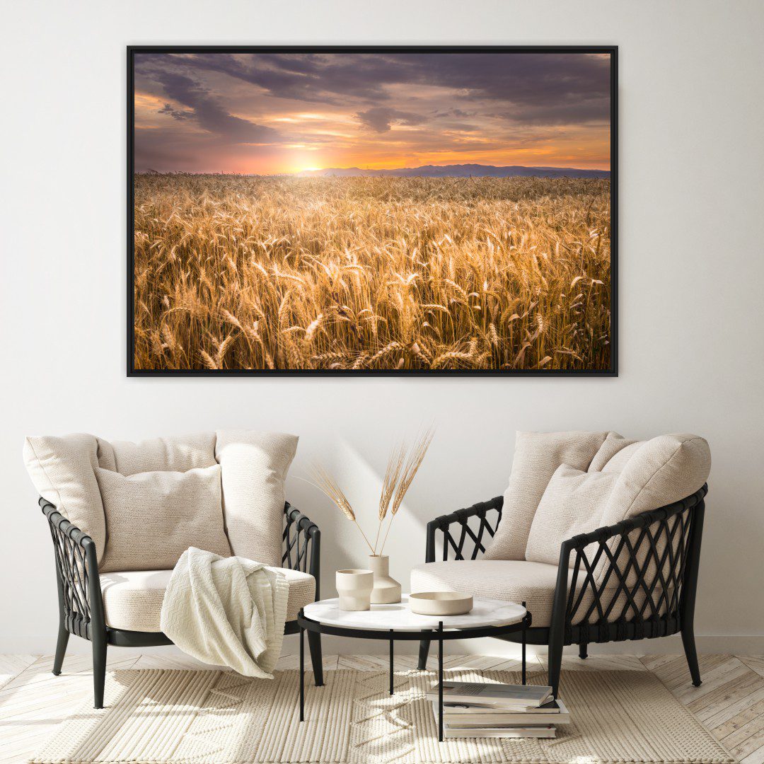 Quadro com Fotografia de Pôr do Sol