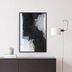 Quadro com Pintura Abstrata Tons Neutros