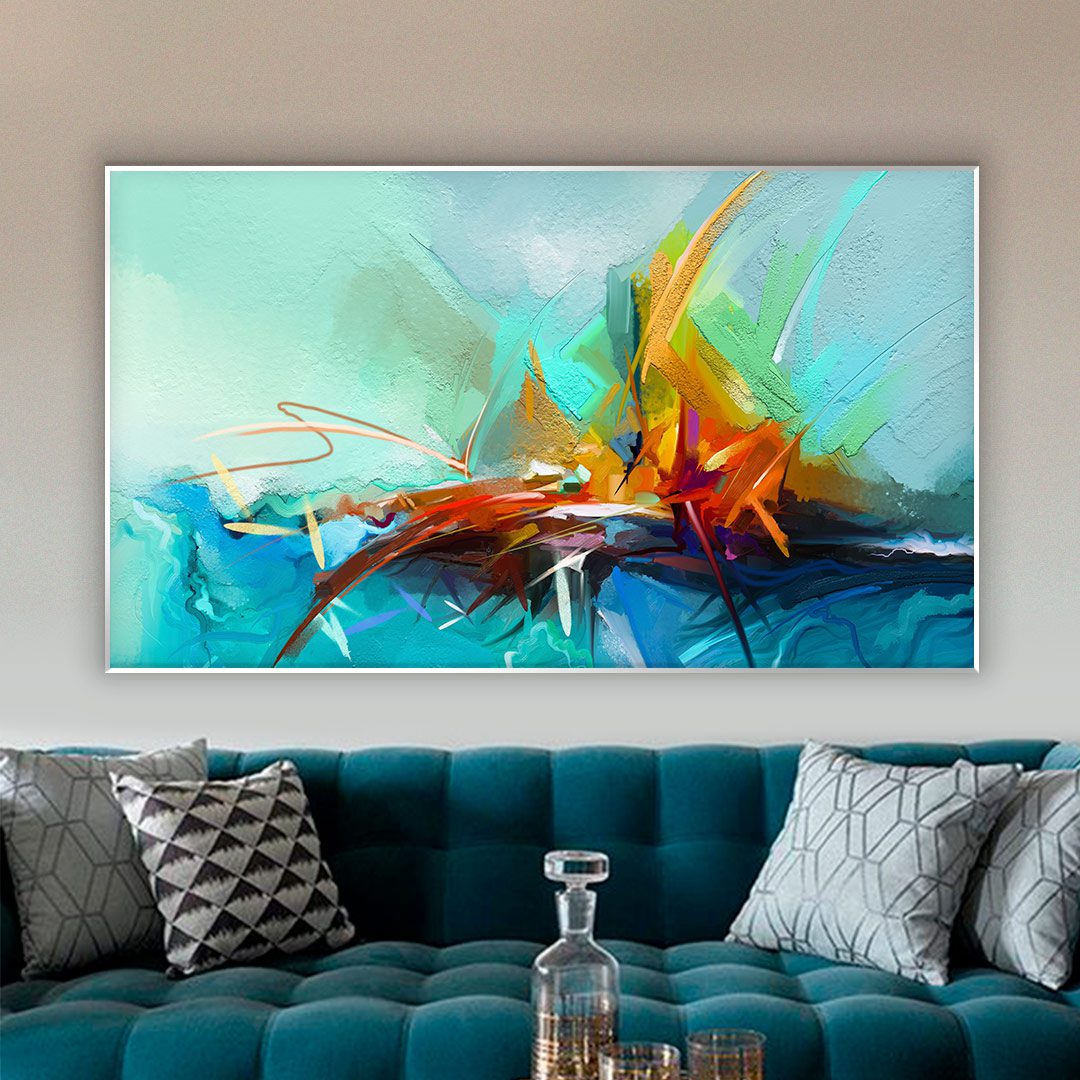 Quadro com Pintura Abstrata Colorida