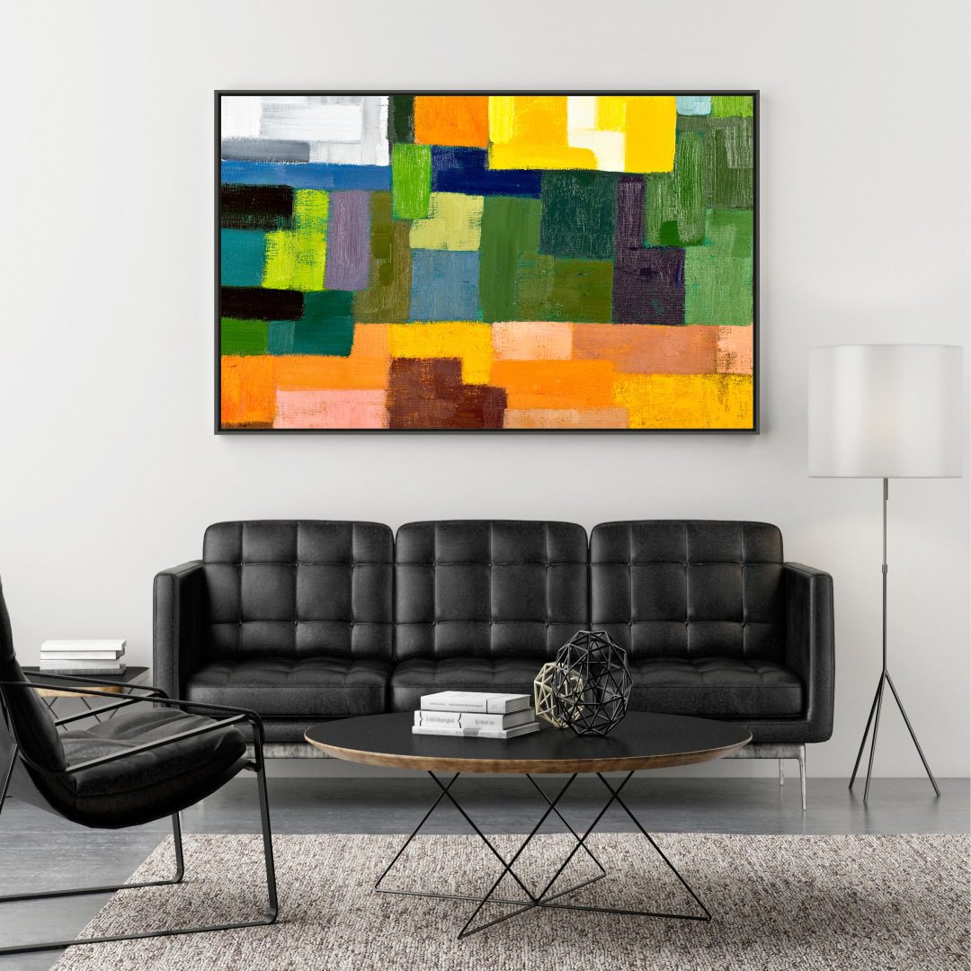 Quadro com Pintura Abstrata Colorida