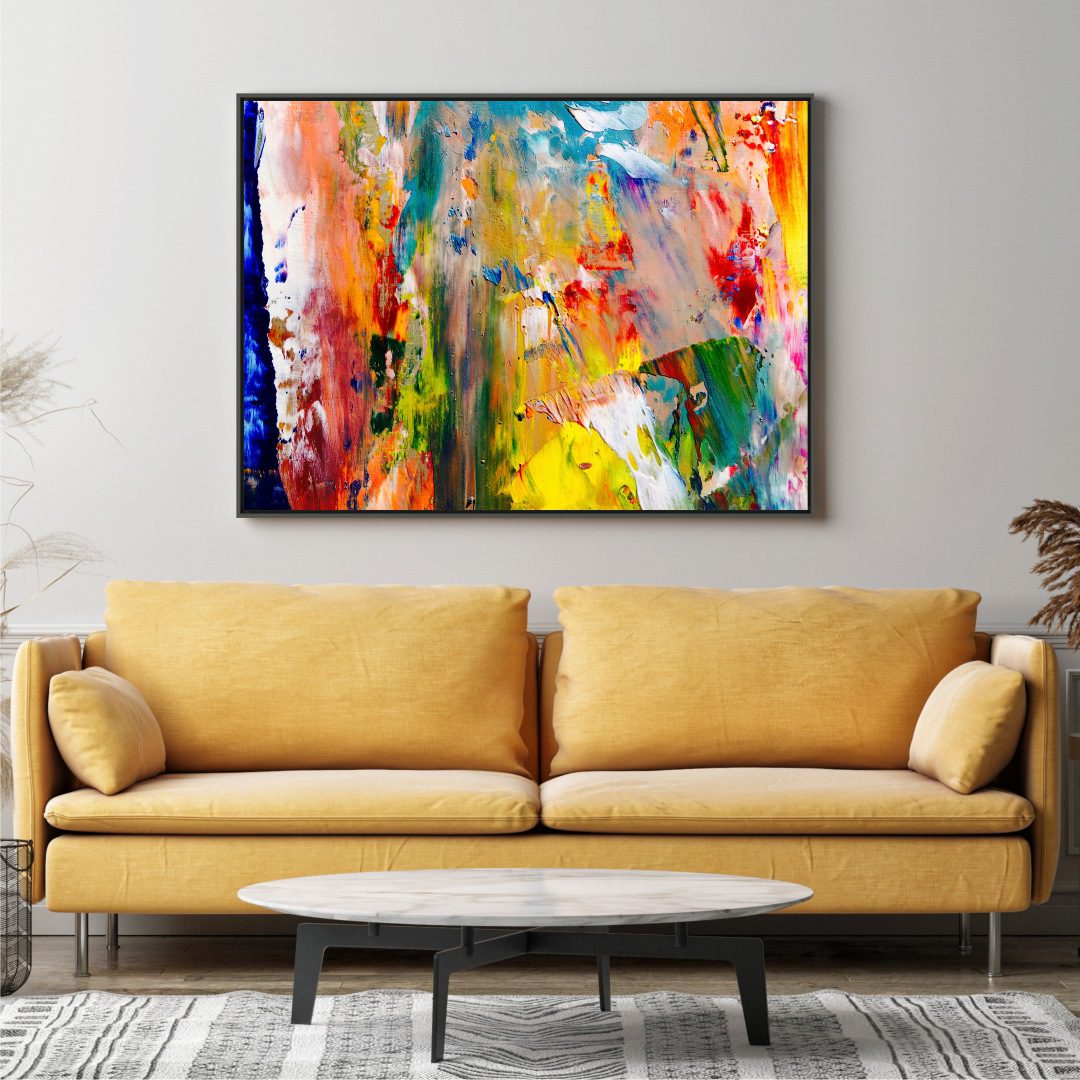 Quadro com Pintura Abstrata Colorida