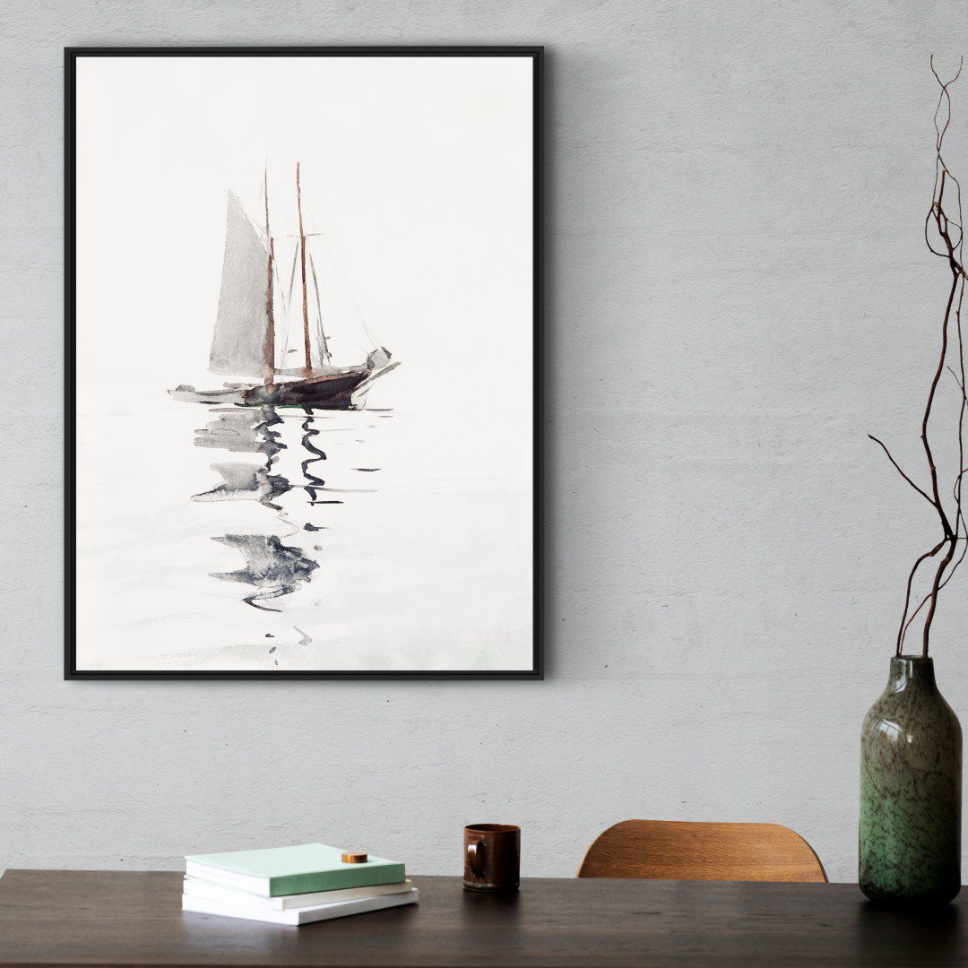 Quadro com Pintura de Barco