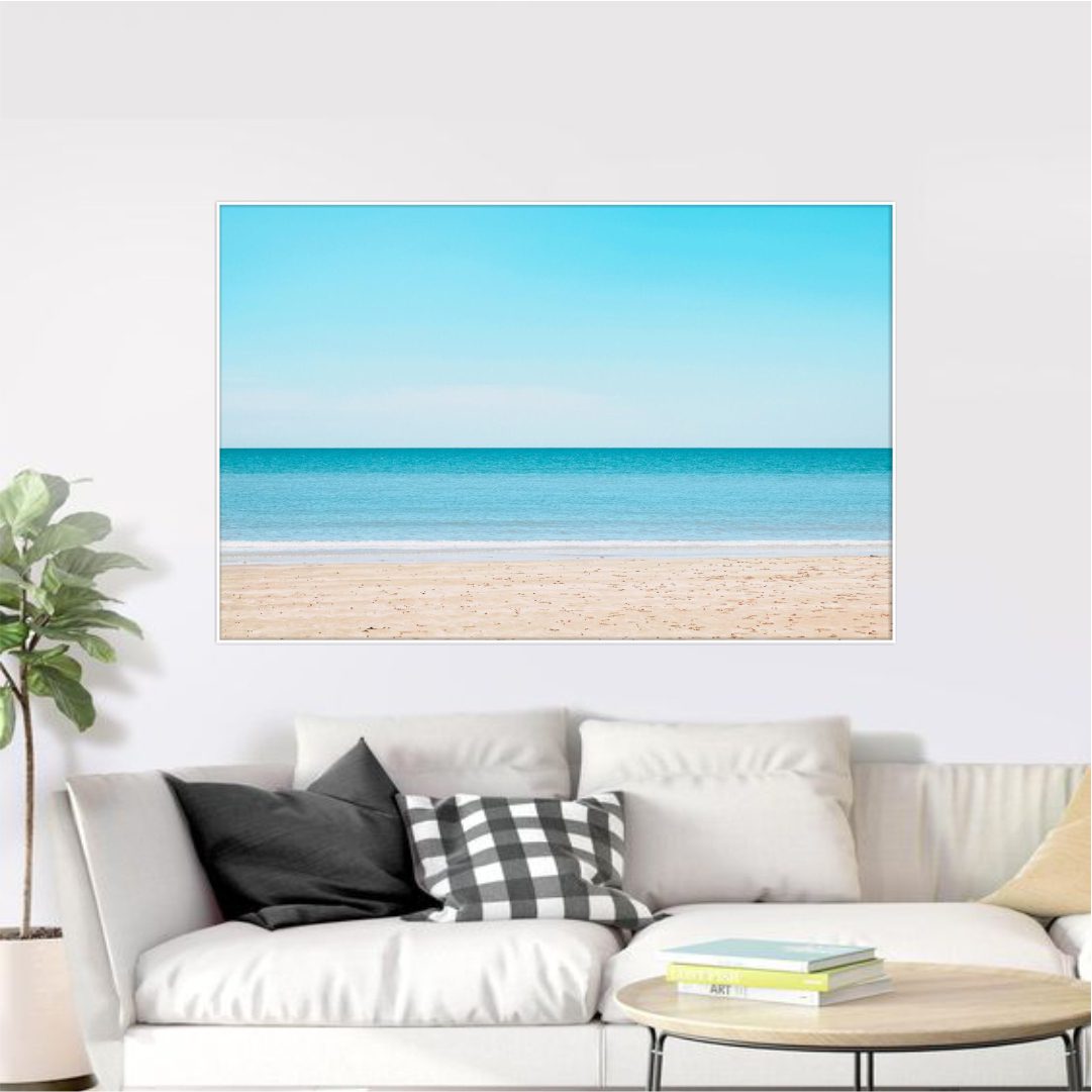 Quadro com Fotografia de Praia e Mar